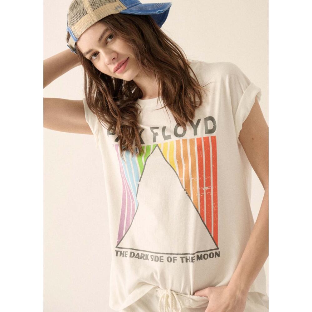 Vintage Canvas Pink Floyd Dark Side of the Moon Graphic T shirt sz M